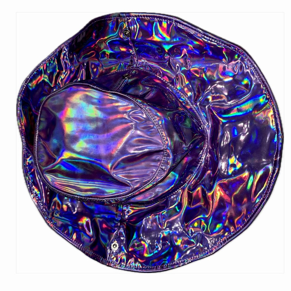 Holographic violet bucket/cowboy hat